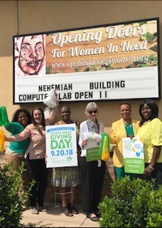 Schedule your gift of giving for NTX Giving Day Sept 20, 2018 in support of Opening Doors For Women In Need